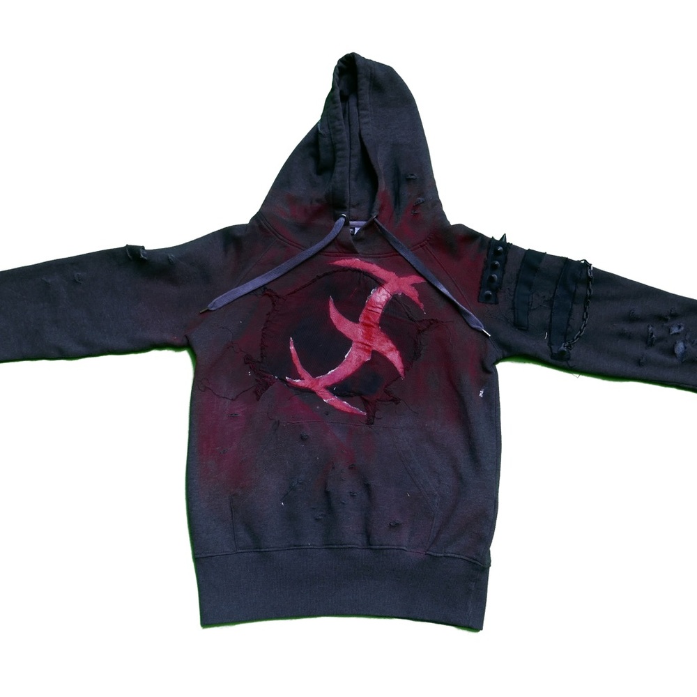 Alt/Cybergoth style custom hoodie unisex small